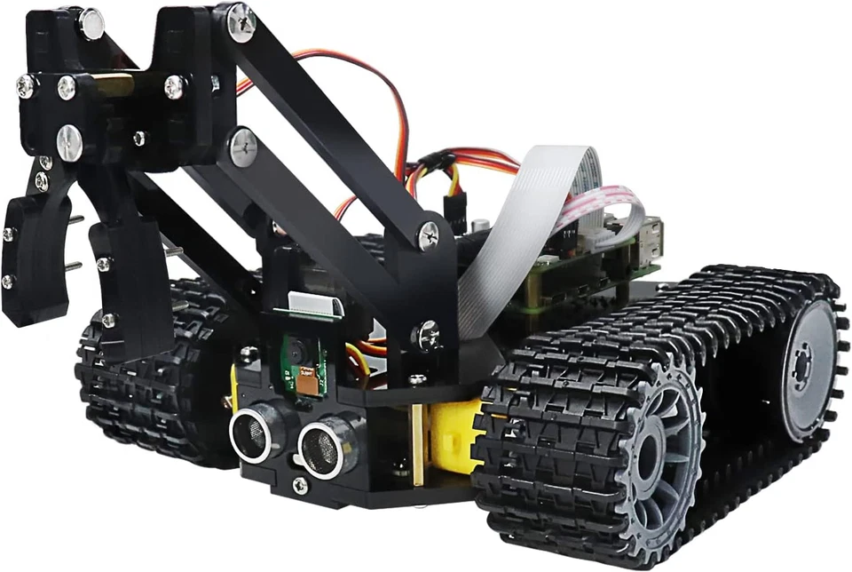 Tank Robot Kit Crawler Raspberry Pi App Control Camera Servo Tracing Ostacoli - Bild 1 von 4