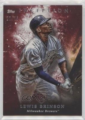2018 Topps Inception Red 27/75 Lewis Brinson #34 n1u