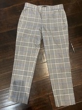 BANANA REPUBLIC HAYDEN TAPERED-FIT PLAID PULL-ON ANKLE PANT Size 4