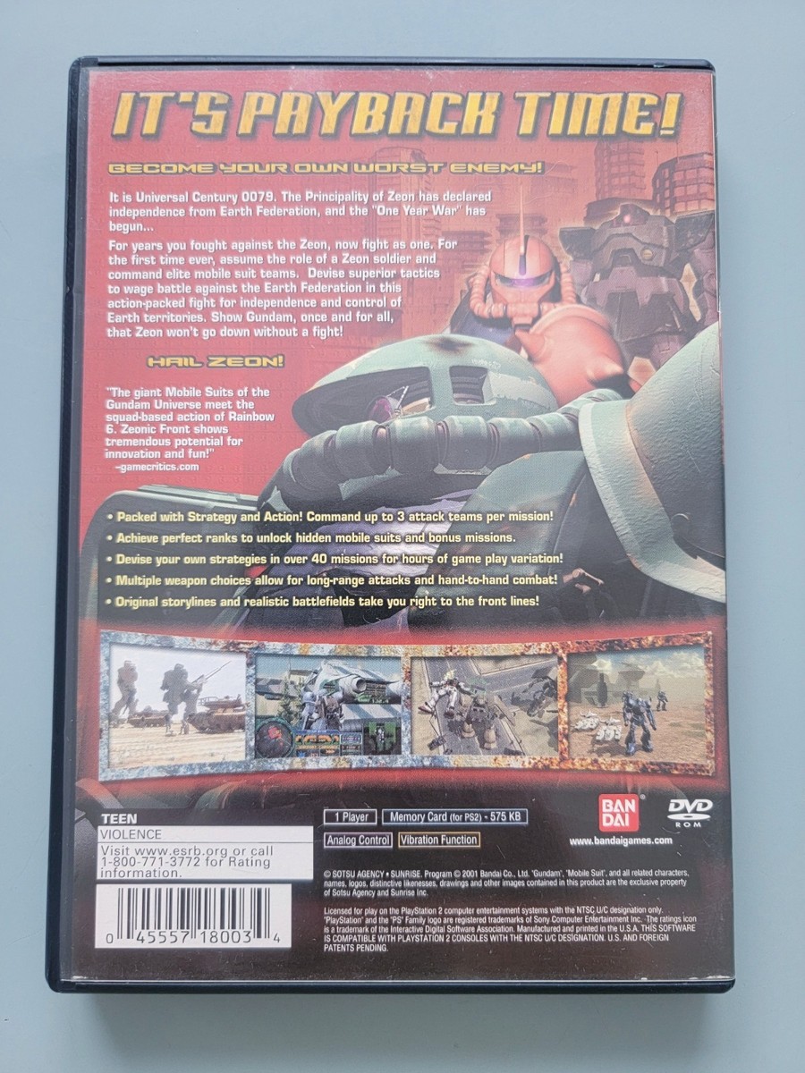 Mobile Suit Gundam: Zeonic Front (Sony PlayStation 2, 2002) for
