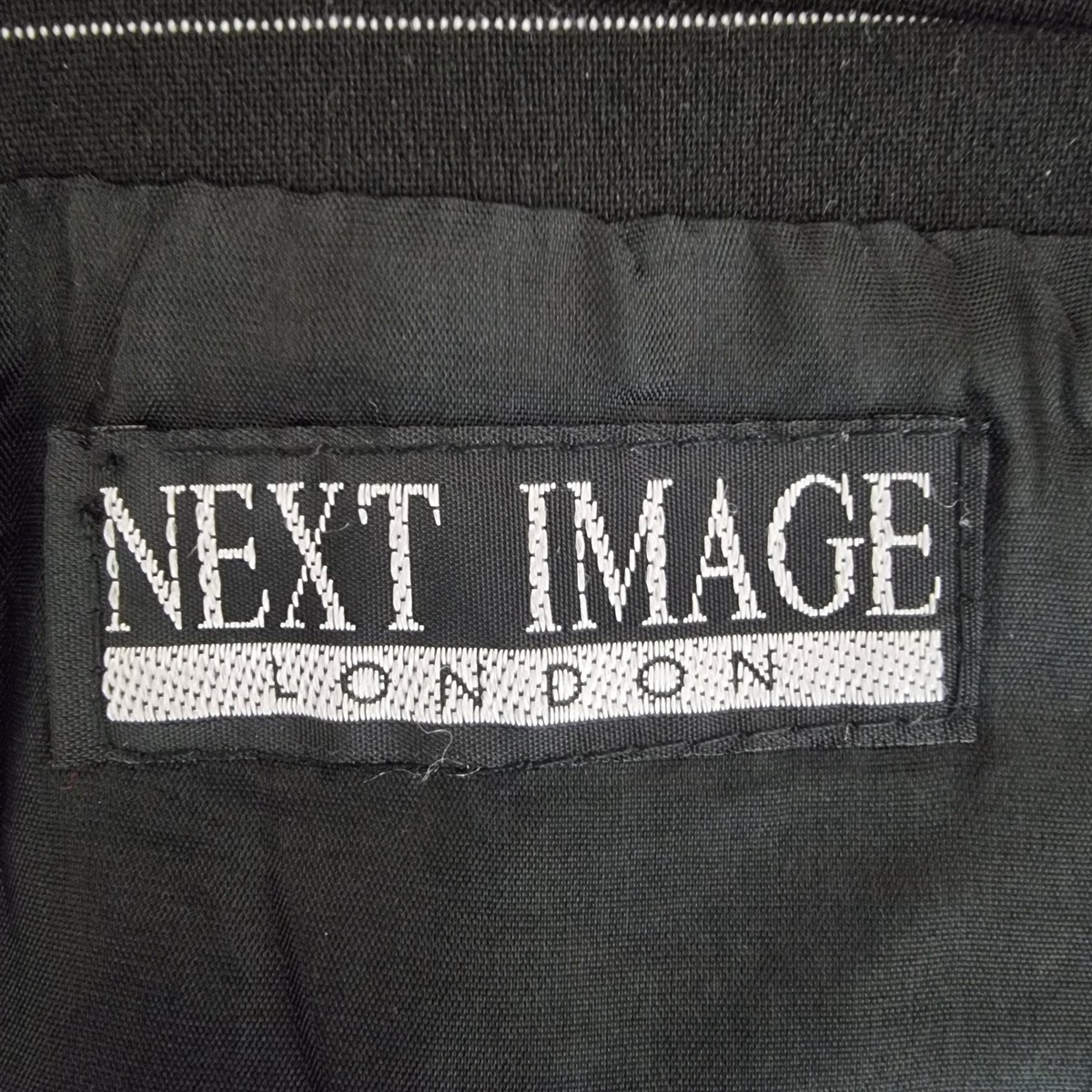 Next Image London Blazer Mens XL Black Wool Blend Pinstripe Tailored Jacket View 3