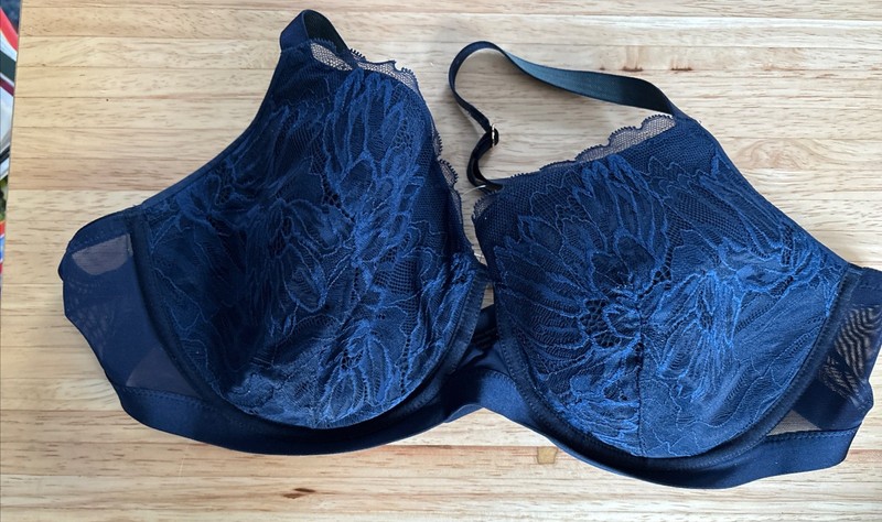 Soma Underwire Lightly Lined Lace Bra 40D NWT Nightfall Navy