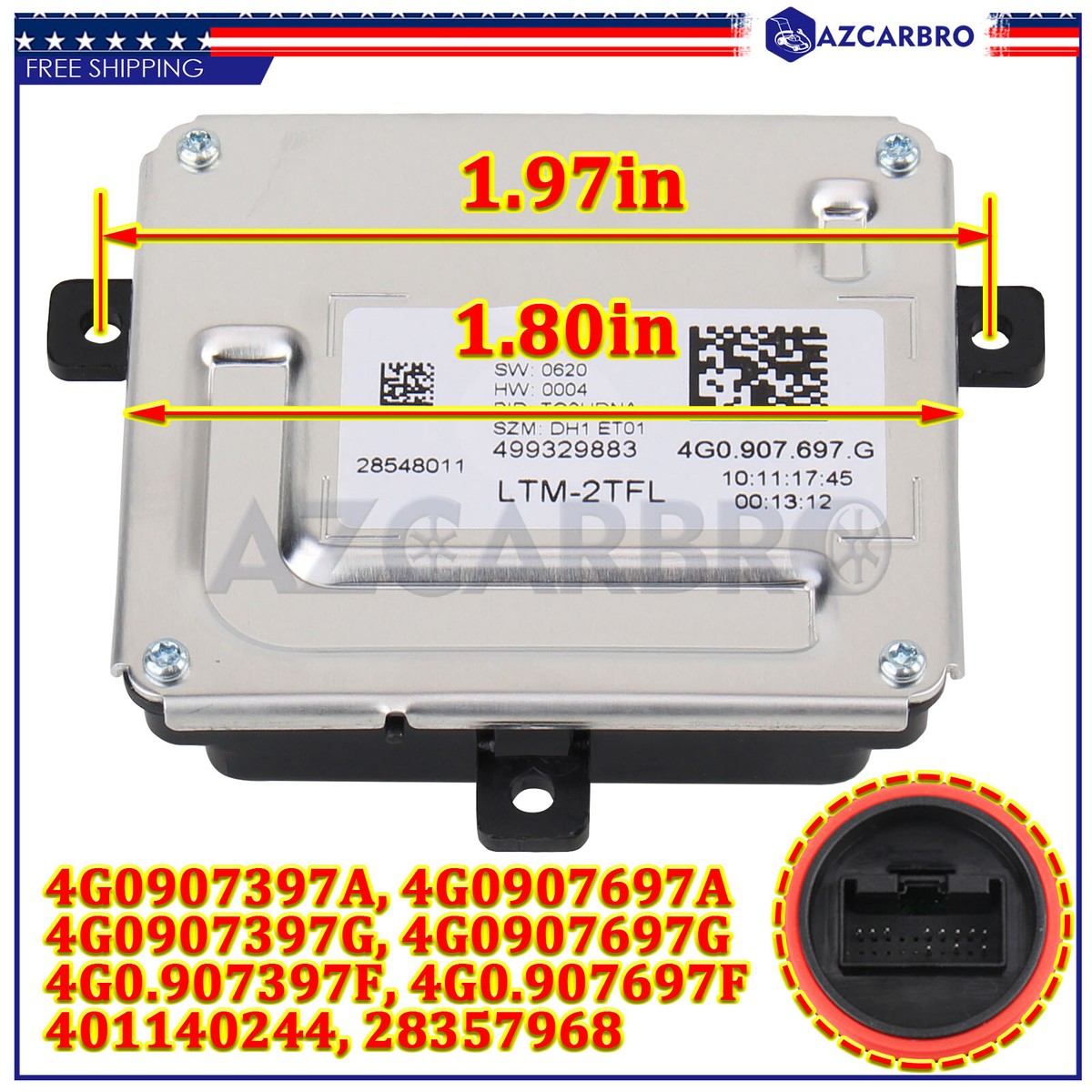 DRL Headlight Module Controller for Volkswagen Amarok 2010 - 2016 4G0907697G U8E DRL Headlight Module Controller for Volkswagen Amarok 2010 - 2016 4G0907697G U8E