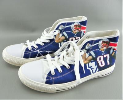NFL Football New England Patriots Rob Gronkowski Custom Sneakers M/9 F/10  EU 41