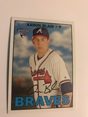 2016 Topps Heritage High Number SP #702 Aaron Blair Atlanta Braves Rookie Card
