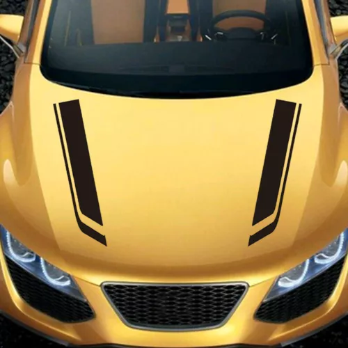 2* Car Racing Sports stripes Hood Decals Car Auto Vinyl Bonnet Sticker Accessory - Bild 1 von 12