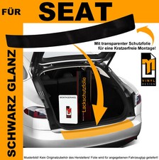 LACKSCHUTZFOLIE LADEKANTENSCHUTZ FÜR SEAT ALHAMBRA 7M8 BIS 2000 SCHWARZ GLANZ