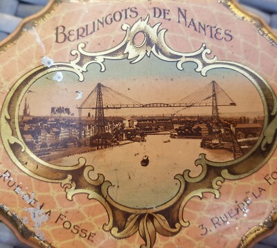 Alte Blechdose Bonbons Berlingots de Nantes 3. Rue de la Fosse