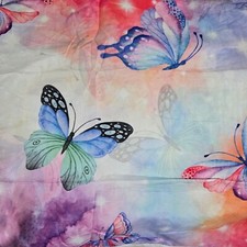 Rainbow Watercolor Butterfly Comforter Set 3 Pcs Bedding Set Full Size - NEW
