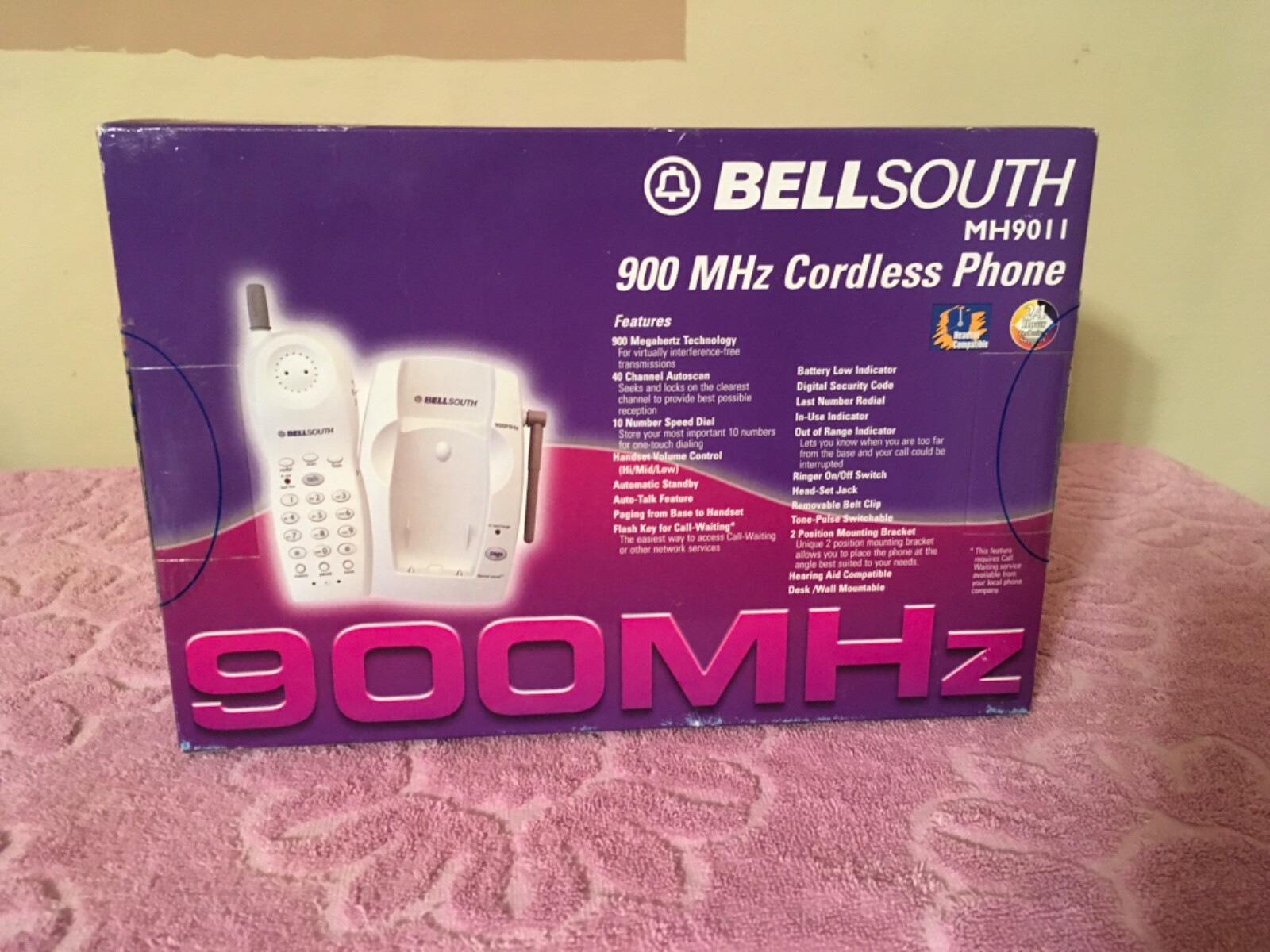 NEW BellSouth MH9011 Cordless Phone 900Mhz Headset Compatible & Seals