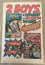 Bomba + Spectre DC house ad 1968 Print Ad retro comic book promo 1960s art illus