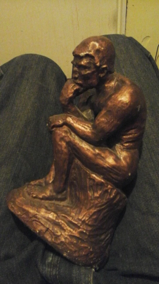Statue “ THE THINKER”Made Of Plaster/Ceramic - Image 4 of 4
