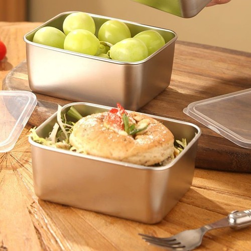 6pcs Food Storage Box Container Multipurpose Stainless Steel Box with Lid 650ml - Picture 9 of 9
