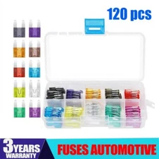 Mini Car Fuse Assortment Assorted Kit Blade Set Auto 120 pc Truck Automotive US