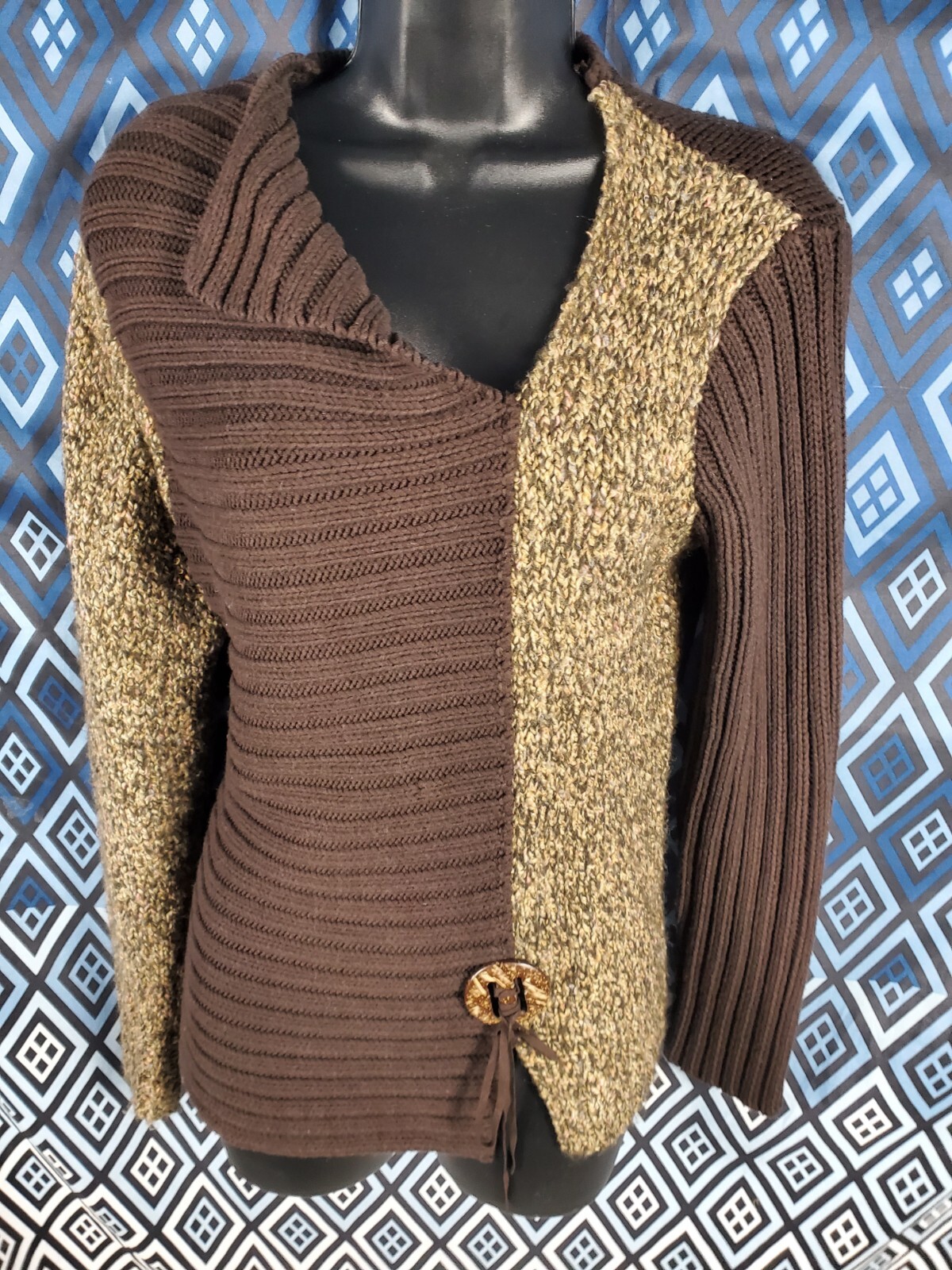 Spanner Pullover Sweater Small Brown Chest 35" Le… - image 2