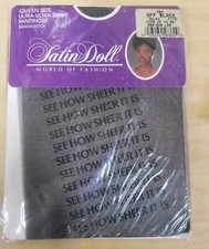 Vintage 90's Satin Doll Queen Size Ultra Ultra Sheer Pantyhose Size 3x-4x
