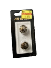 Vintage Dill Buttons 24k Gold Plated 1901 Size 5/8” (15mm)
