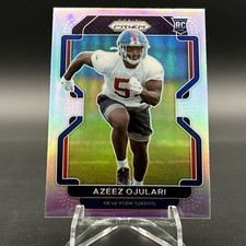 2021 AZEEZ OJULARI Silver Prizm Rookie Card (RC) #386 New York Giants. rookie card picture