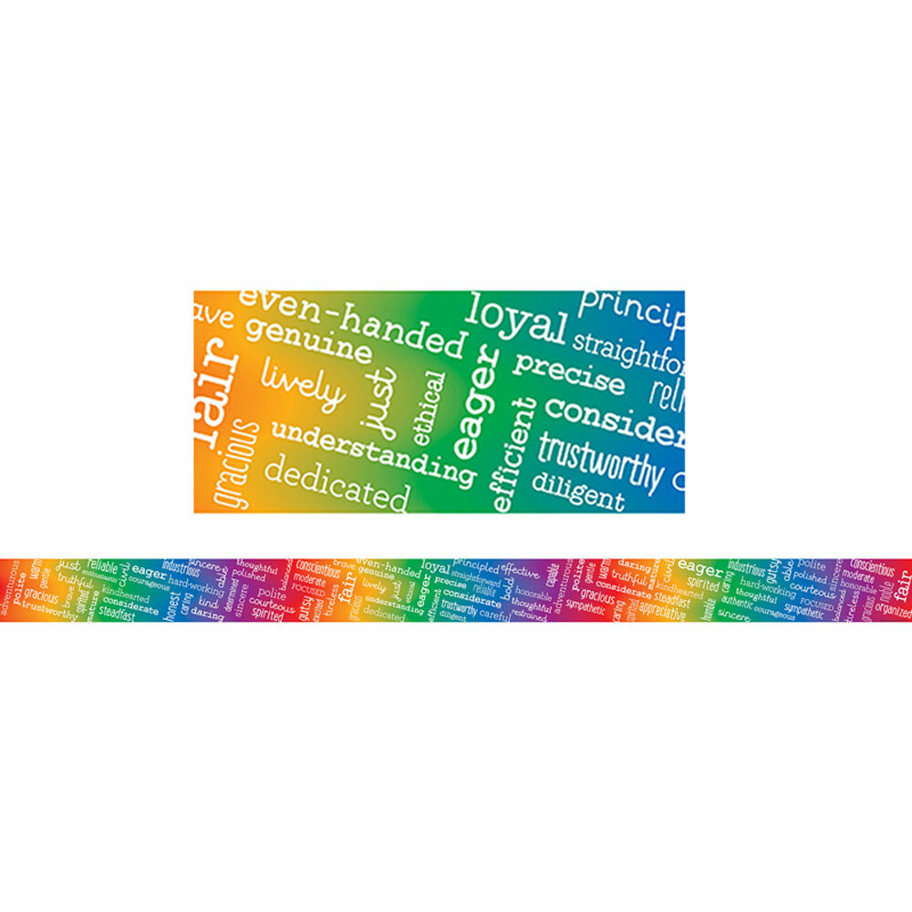 Positive Character Traits Borders Straight Carson Dellosa Cd 1099 Ebay