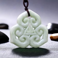 Natural Jade Flower Pendant Necklace Gifts for Women Luxury Stone Real Jewelry