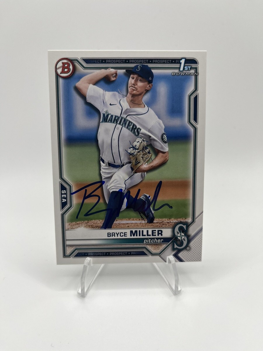 2021 Bowman 1st First Bryce Miller On Card Auto BD-64 Seattle