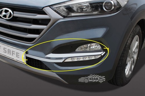 Rear Fog Lamp Molding Front Reflex Lenz Cover Silver for Hyundai Tucson 2016~18 - Picture 3 of 12
