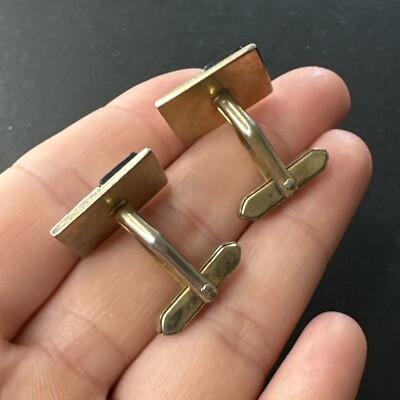 ANCIEN BOUTON DE Manchette En Plaquer Or 18k 750 Doublé Or Art Nouveau Feuillage EUR 18,90 - FR