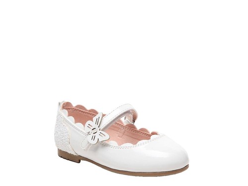 Chaussures Bébé Fille Angel - Robe Ange Verni Blanc - Tailles US 2 à 10 Bébé - Neuve Avec Emballage