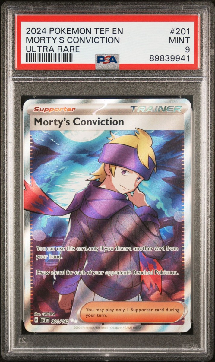 PSA 9 Mint Morty's Convition 201/162 Ultra Rare Full Art-Pokémon