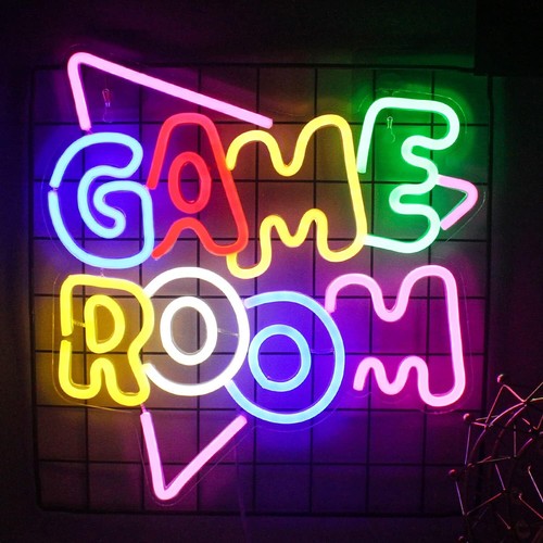 Game Room LED Neon Sign Bright Color Decorat Gaming Room Bedroom Living Room Bar - Picture 7 of 10