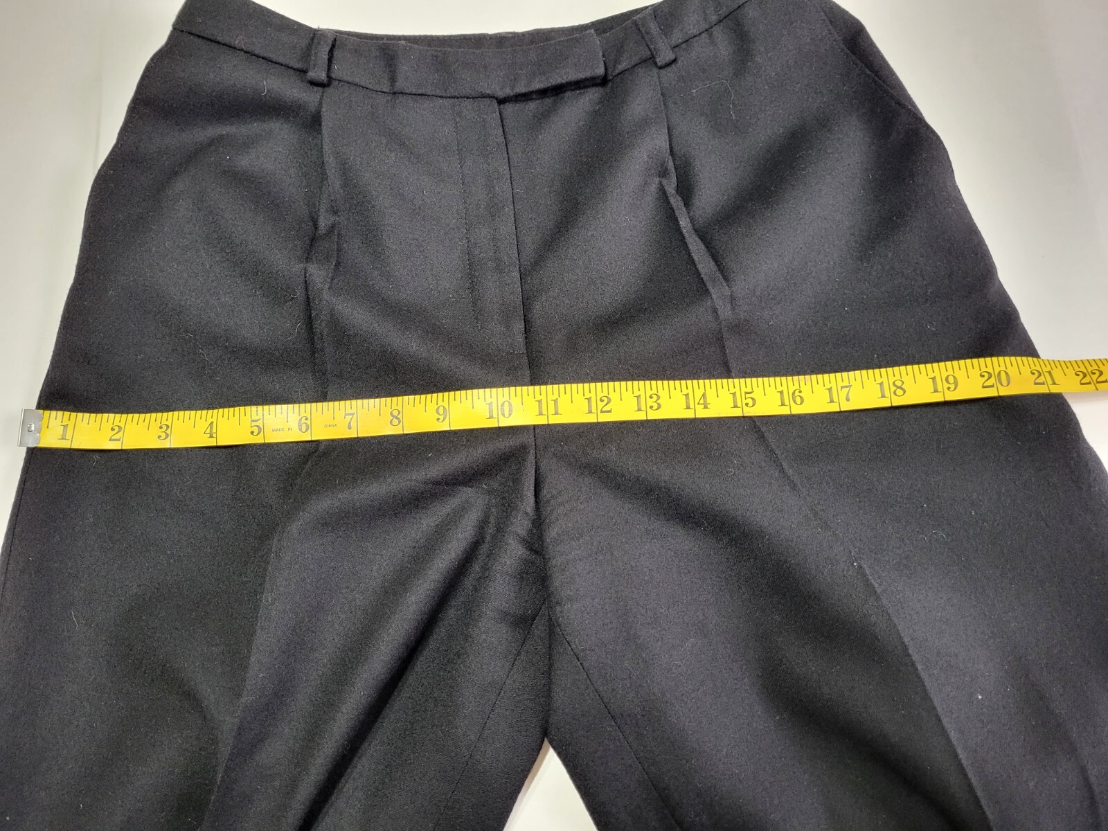 Talbots Solid Black Fully Lined Wool Dress Pants … - image 8