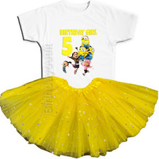Minions Party 5th Birthday Yellow Tutu Outfit Personalized Name option
