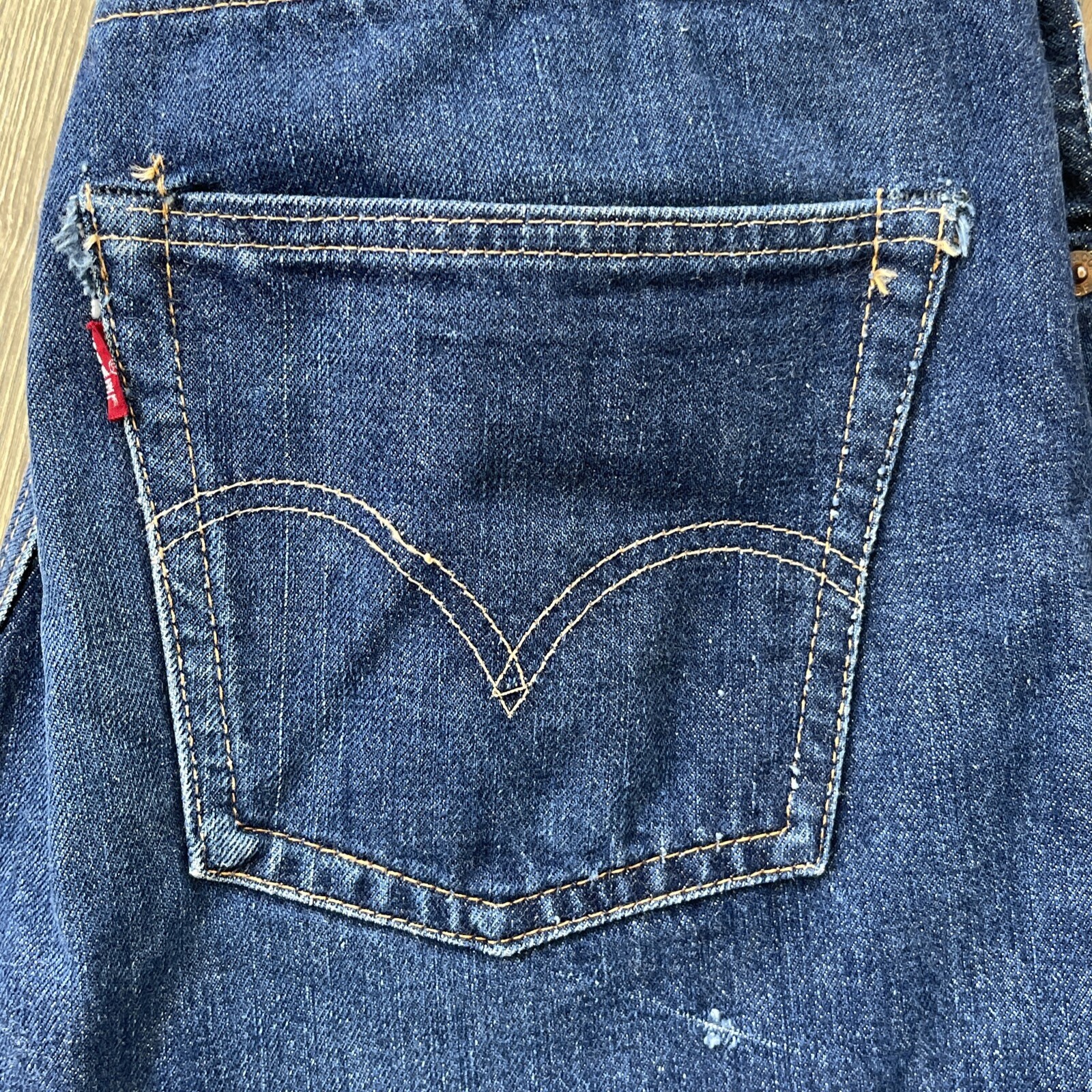 Levi's 502 0117 Selvedge Big E Jeans actual fit W28 L27.5 Indigo Vintage 60s image 10