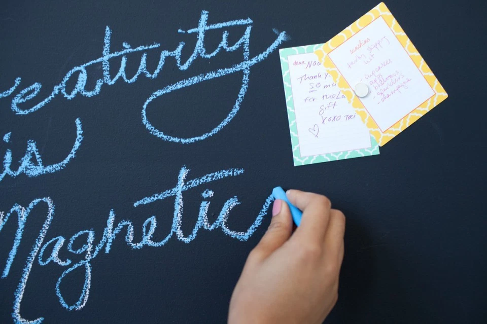 Magnettafel/Kreidetafel - Tafelfolie magnetisch selbstklebend 1,5x1m + 2 Kreide - Bild 2 von 4