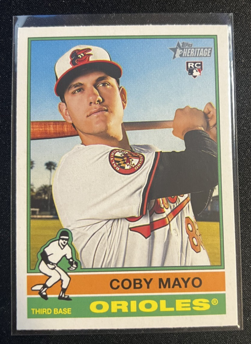 2025 Topps Heritage # 340 Coby Mayo Baltimore Orioles RC