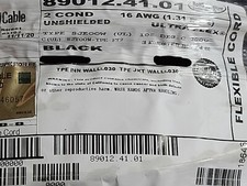 NEW Carol 89012 16/2C Ultra-Flex SJEOOW 300V Portable Power Cable Cord Black