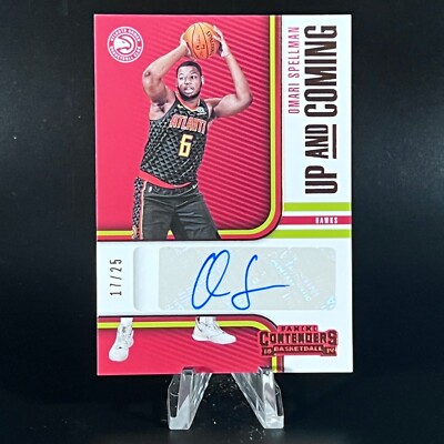 Omari Spellman 2018 Panini Contenders Up and Coming /25 #UC-OSP Rookie Auto RC
