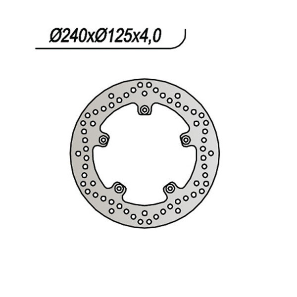 1071 NG DISCO FRENO POST per DERBI 125 Rambla 2008-2012