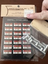 VTG Dollhouse Miniatures Campbell’s Soup Cans KIT 21 Labels & Cans DIY NIP #144