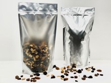 Large resealable durable stand up mylar bags for long term food storage- 50 pack
