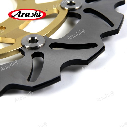 Rotor de disco de freno delantero y pernos de montaje para Honda CBR600F 2001-2007 Arashi DORADO - Imagen 6 de 10