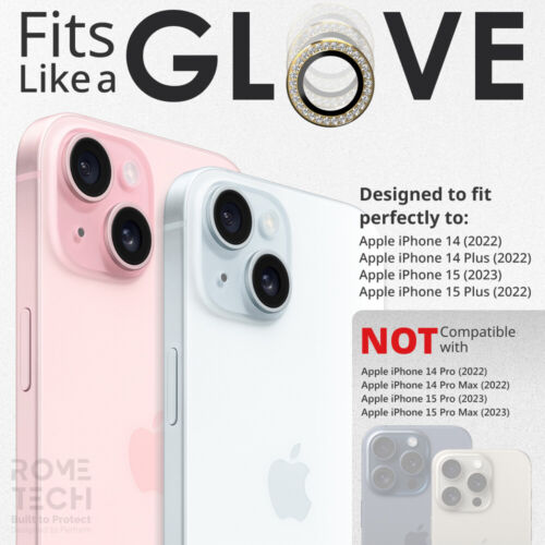 Para iPhone 15 14 Pro Max 15 Pro 15 Plus Cámara Protector de Lentes Blente Diamante - Imagen 2 de 9