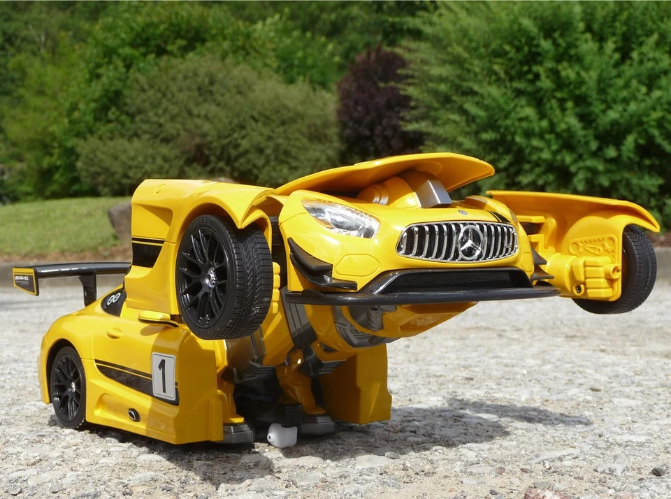 RC TRANSFORMER AUTO-ROBORTER Höhe 30cm mit Licht & Sound "2,4GHz" 410029 - Bild 3 von 4