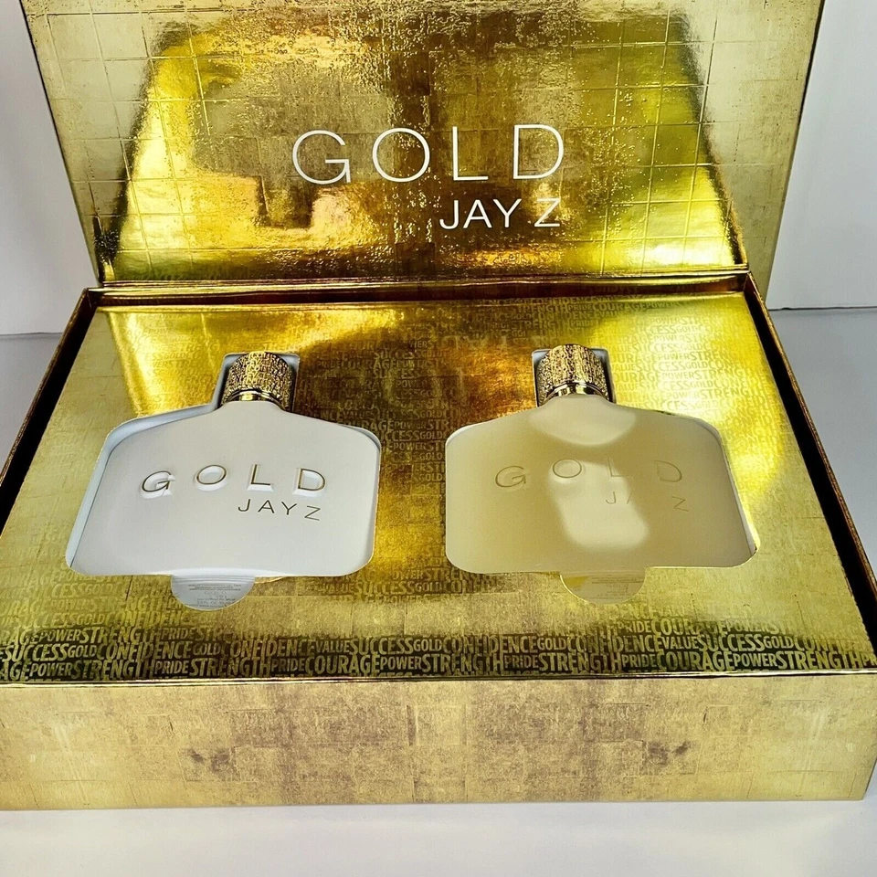 Jay Z Gold Gift Set Masculino 3 oz 100 ml Eau De Toilette Spray + 3 oz Após Barba, Novo Na Caixa - Imagem 3 de 4