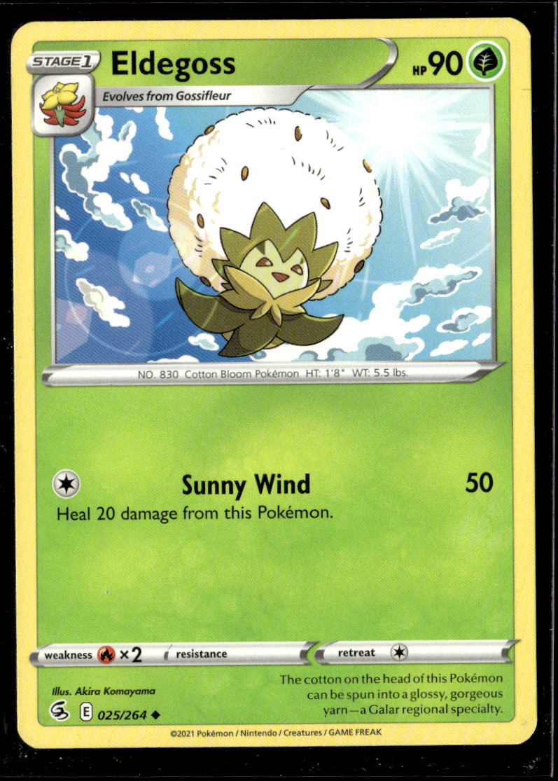 Pokemon Eldegoss 025/264 Fusion Strike Non Holo Uncommon 5 Card