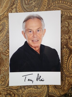 Tony Blair Signed 5 X 7 Photo - Prime Minister Of The United Kingdom (Preprint)