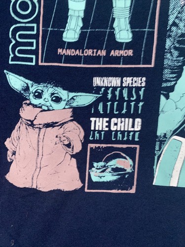 Star Wars Mandalorian Baby Yoda Unknown Species T-Shirt 2XL Navy Blue Disney - Picture 12 of 24