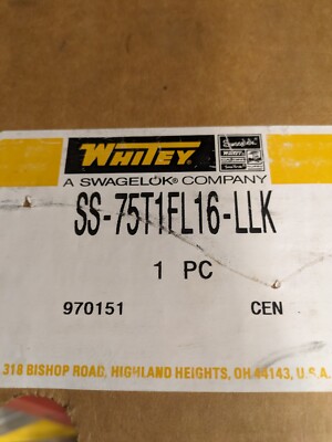 Whitey / Swagelok 1'' Stainless Steel Flanged Ball Valve SS 75T1FL16-LLK