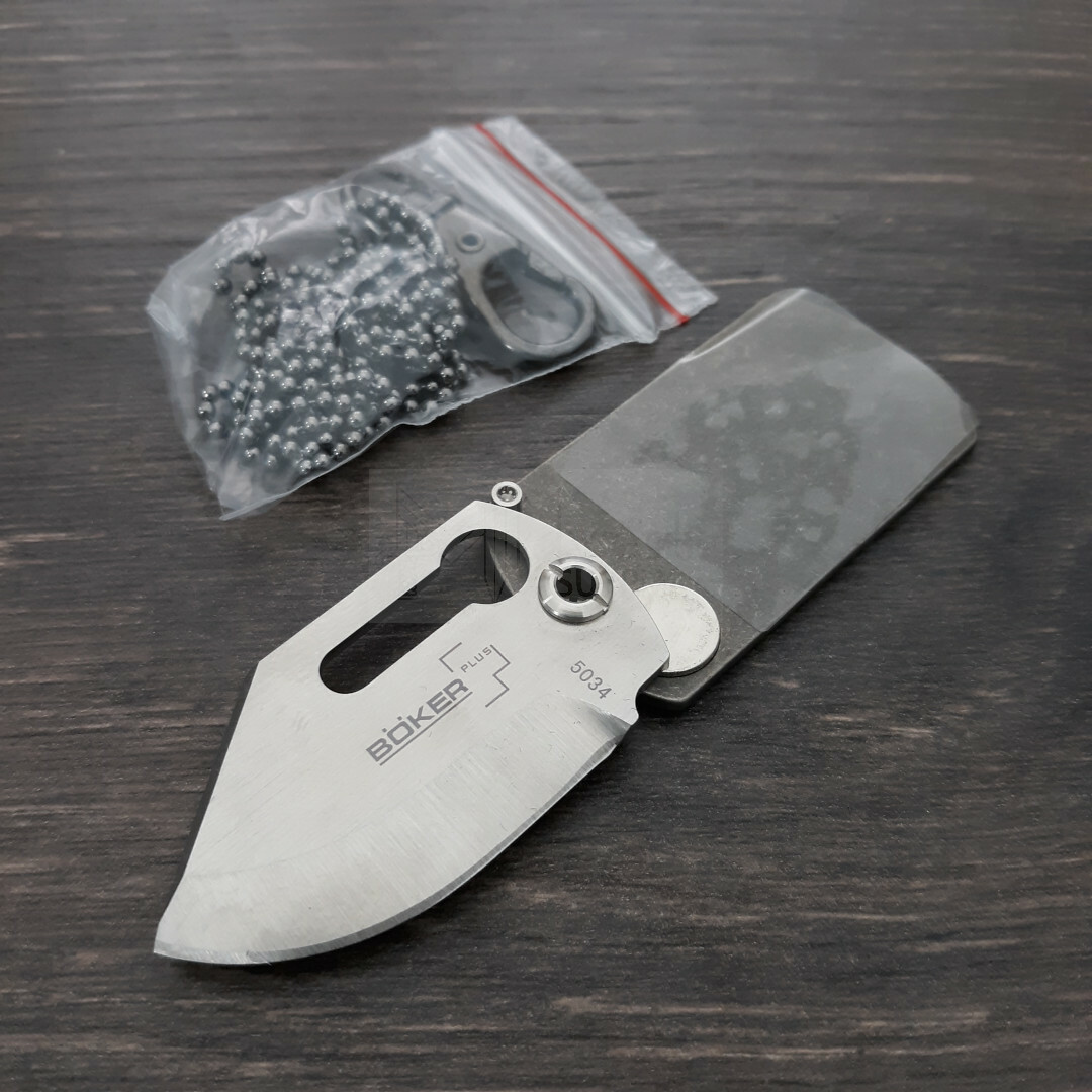 Boker Plus KTK Dog Tag Neck Knife 1 ¾ 440C Stainless Steel Blade Titanium Handle eBay