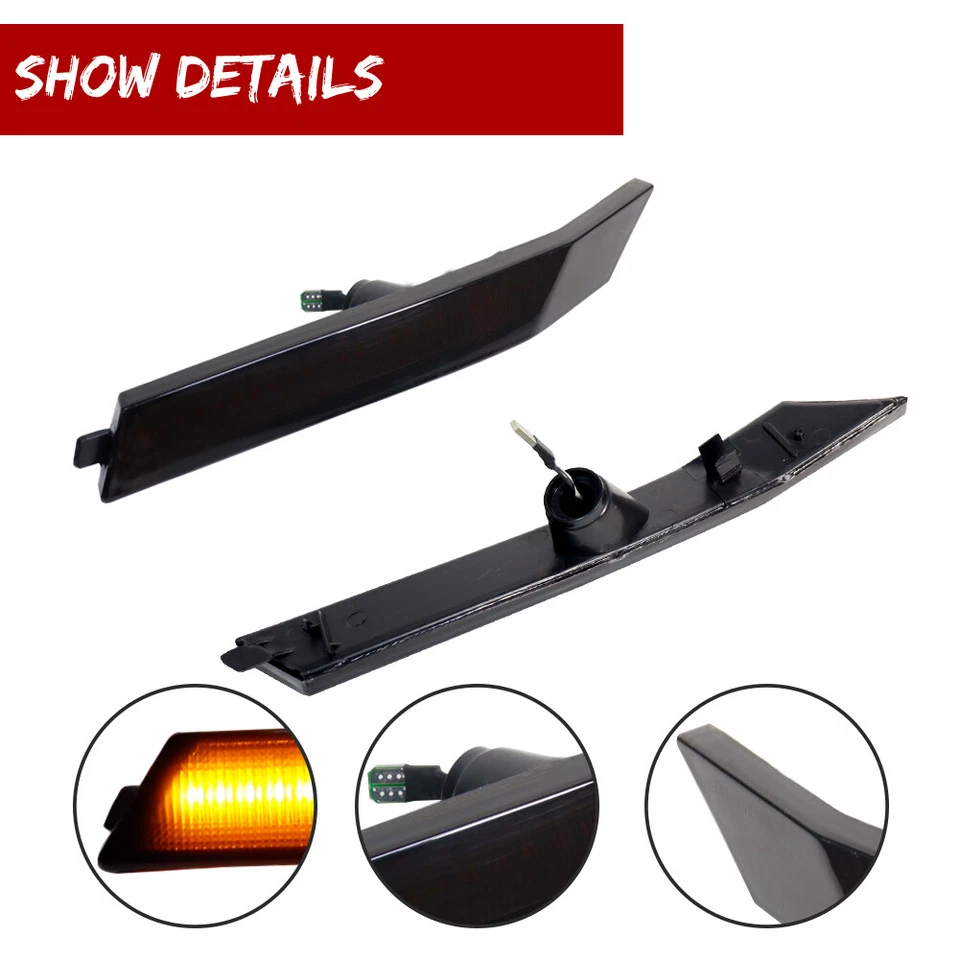 Luces de señalización laterales LED para parachoques delantero de humo para Ford Fusion y Mercury Milan 06-09 Foto 3 de 4